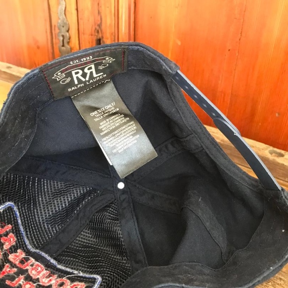 New RRL Ralph Lauren Denim Blue Trucker Baseball Hat - Picture 4 of 6